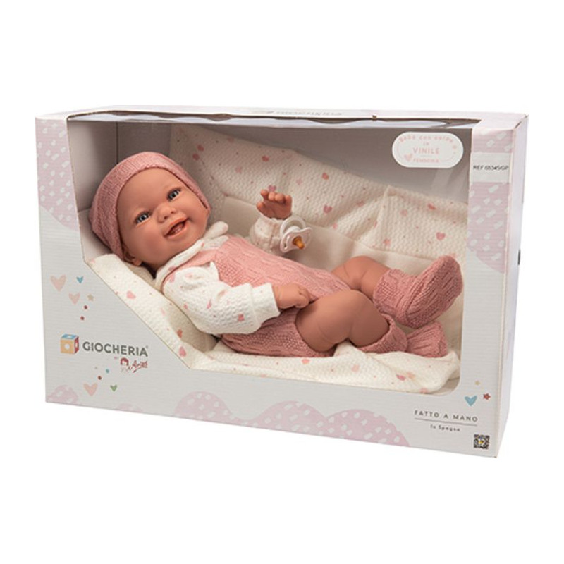 Arias - Bebè Alice Cm.45 Morbido Peso Con Zainetto
