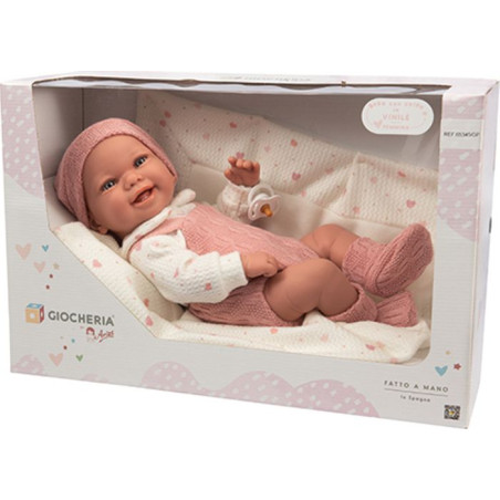 Arias - Bebè Alice Cm.45 Morbido Peso Con Zainetto