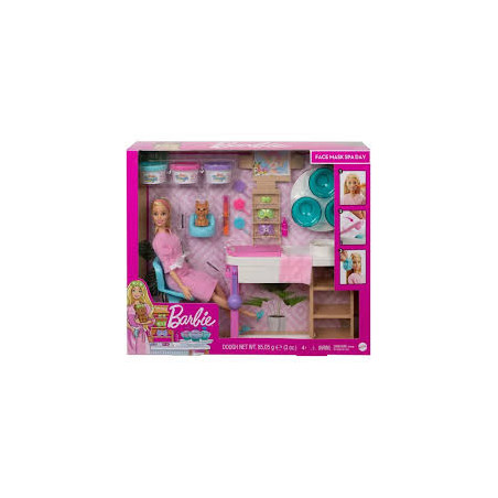 Barbie Face Mask Spa Day Playset