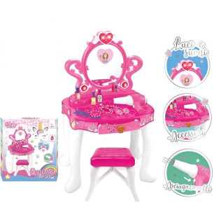 Girly Generetion Specchiera Unicorn Con Accessori Luci E Suoni Scabello