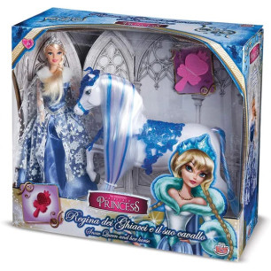Princess Regina Dei Ghiacci30cm Con Cavallo
