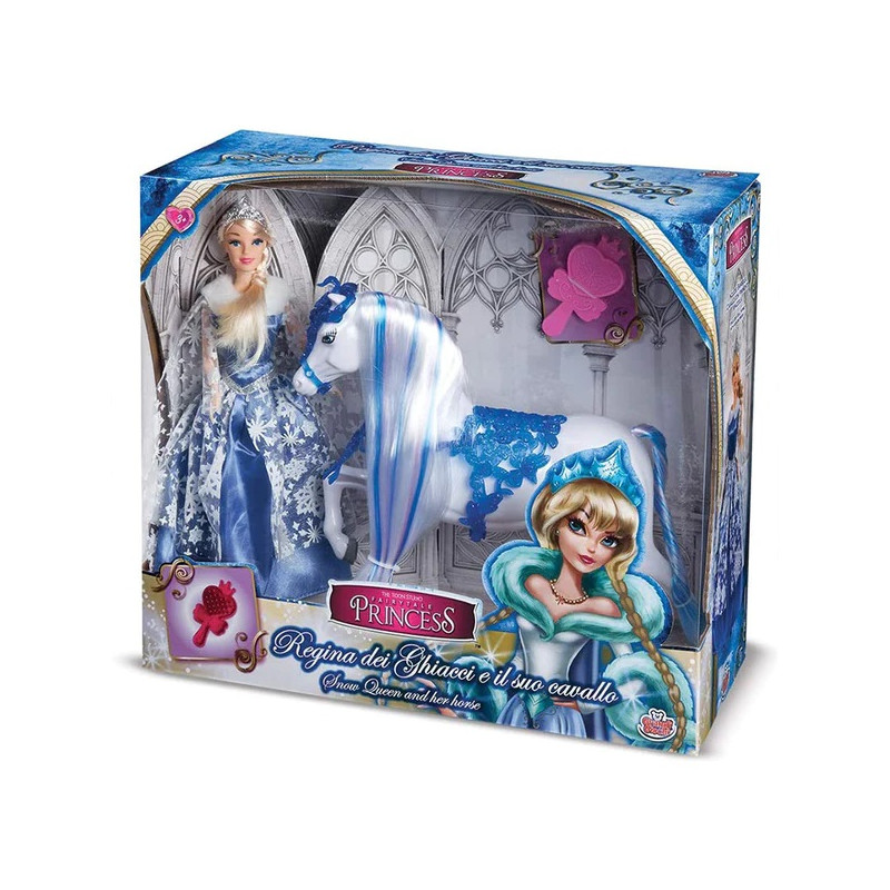 Princess Regina Dei Ghiacci30cm Con Cavallo