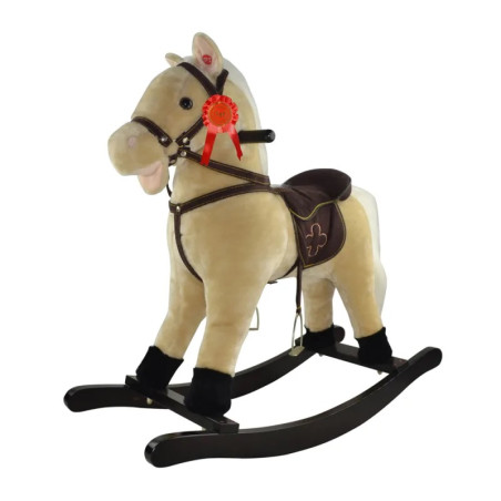 Cavallo A Dondolo C/suoni Beige
