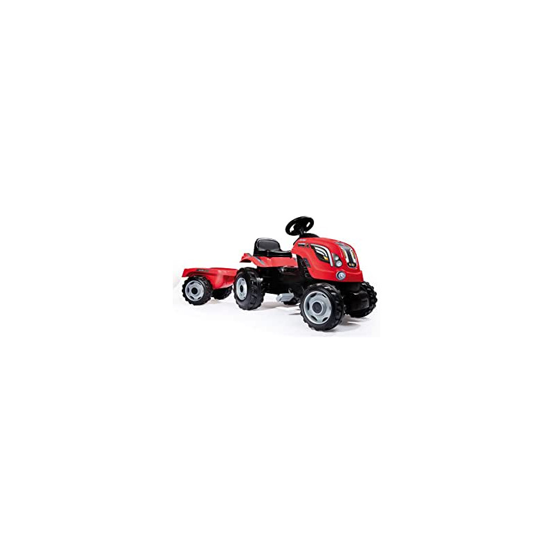 Smoby Trattore Farmer Xl Rosso Con Rimorchio
