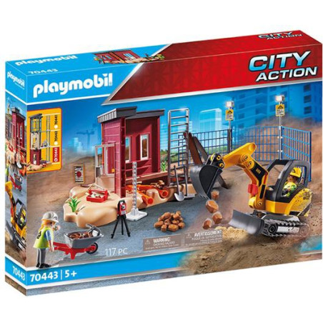 Mini Escavatore Con Cantiere