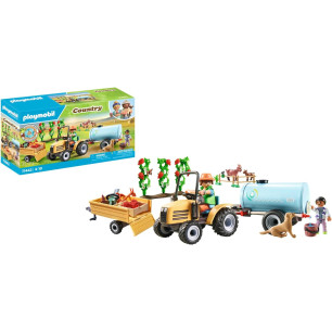 Playmobil Trattore Con Rimorchio E Cisterna