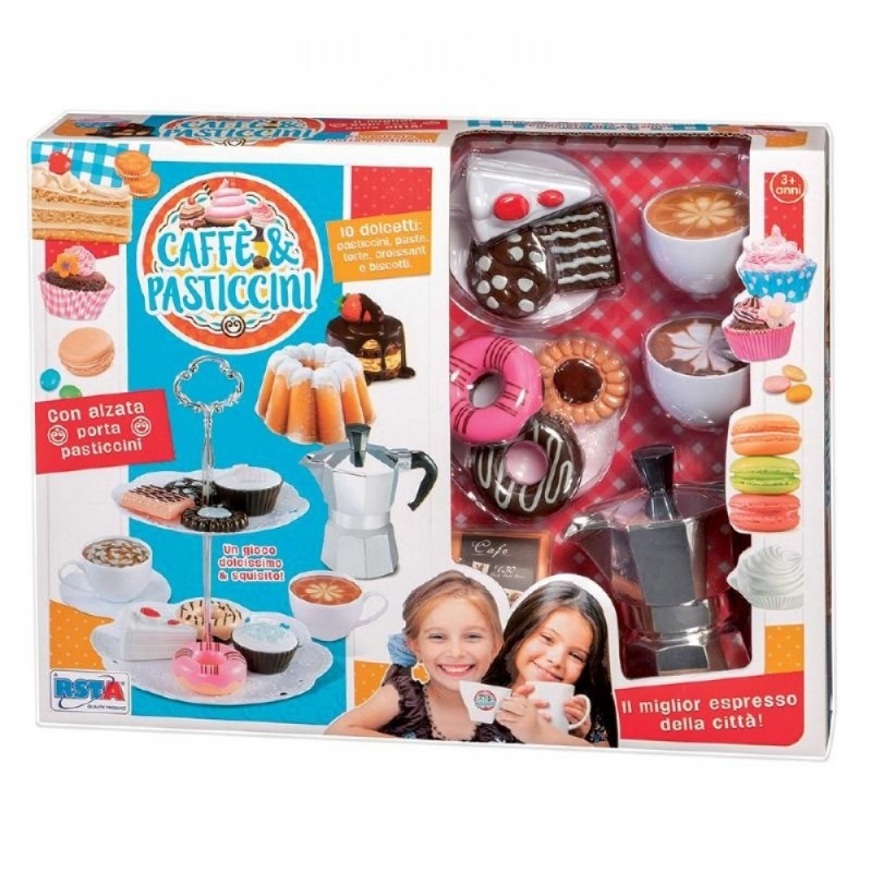Playset Caffe E Pasticcini Con Moka