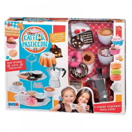Playset Caffe E Pasticcini Con Moka