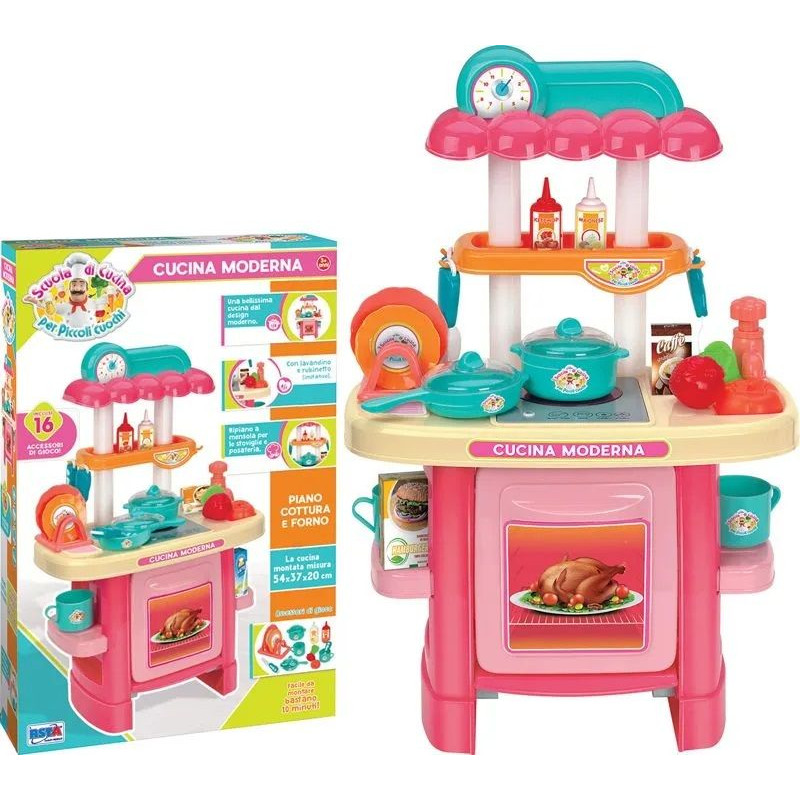 Playset Scuola Cucina Moderna Misura 54x37x20 Cm