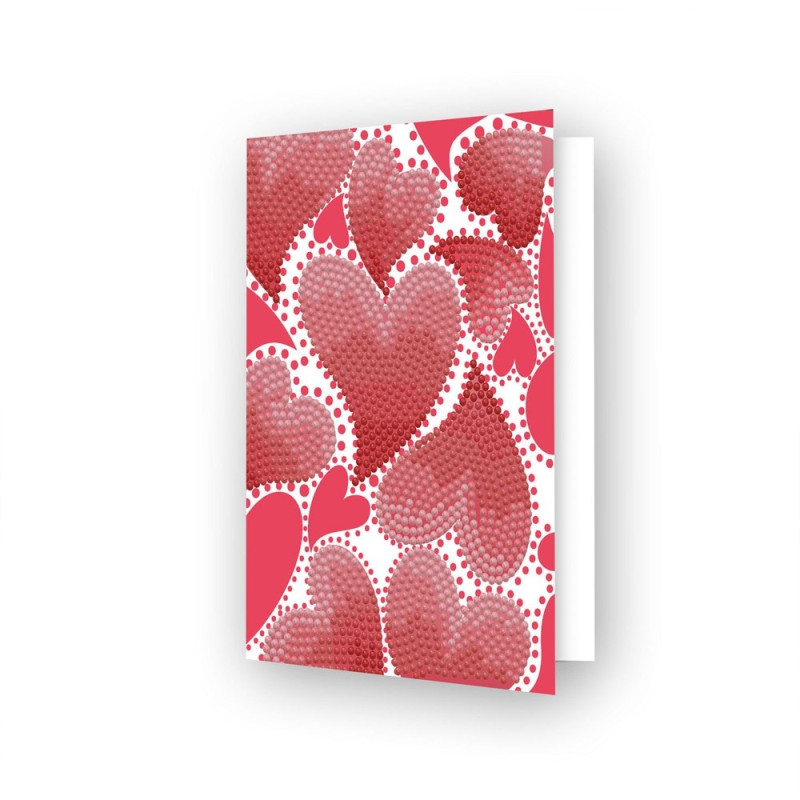 Dd Greeting Card Hearts Swirls
