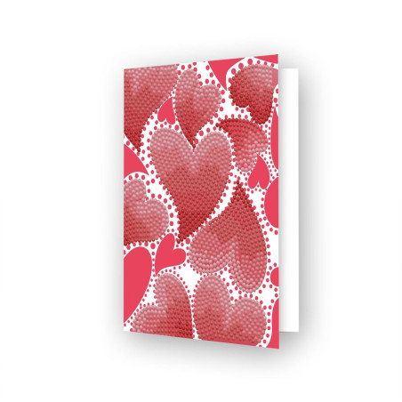 Dd Greeting Card Hearts Swirls