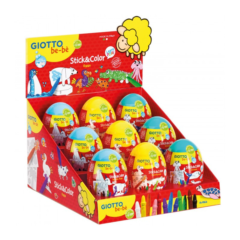 Giotto Bebe Canvass Stick&Color Eggs Ass.