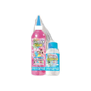 Set Glitter Glue/slime+attivatore, Glitter/metal,180+65 Ml M
