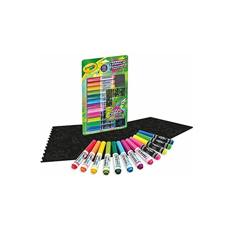 Set Pennarelli & Stencil Crayola