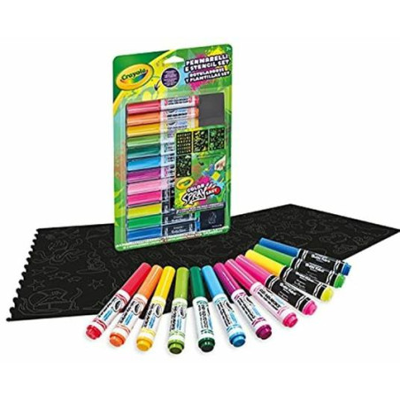 Set Pennarelli & Stencil Crayola
