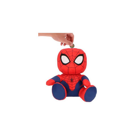 Spiderman Coin Bank In Plush 20cm