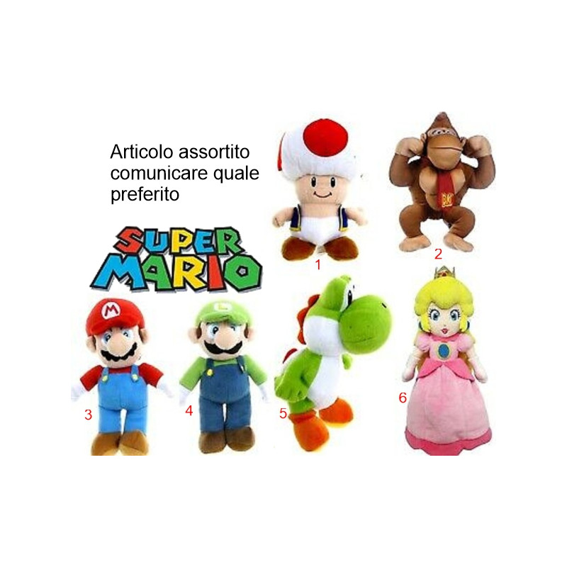 Super Mario Peluche 30cm Ass.